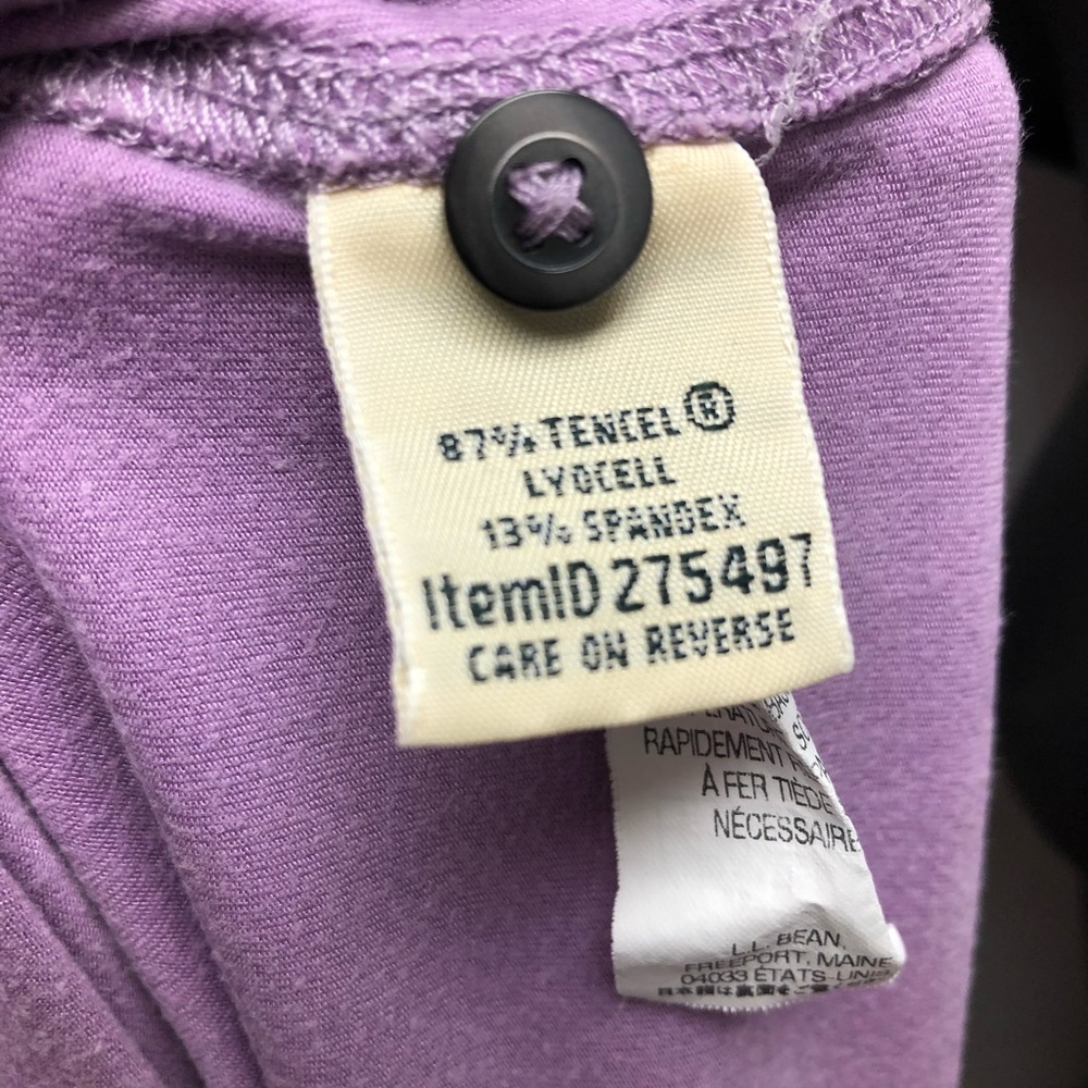 LL Bean Women’s XS Purple Button Down Top - Picture 2 of 7